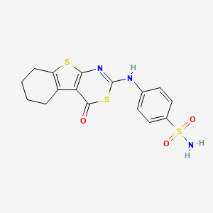 4-[(4-Oxo-5,6,7,8-tetrahydro-[1]benzothiolo[2,3-d][1,3]thiazin-2-yl)amino]benzenesulfonamide