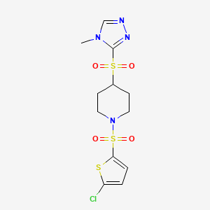 1-((5-chlorothiophen-2-yl)sulfonyl)-4-((4-methyl-4H-1,2,4-triazol-3-yl)sulfonyl)piperidine