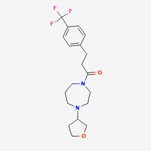 1-(4-(Tetrahydrofuran-3-yl)-1,4-diazepan-1-yl)-3-(4-(trifluoromethyl)phenyl)propan-1-one