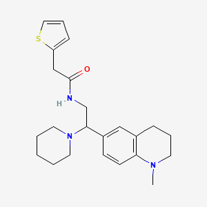 N-(2-(1-methyl-1,2,3,4-tetrahydroquinolin-6-yl)-2-(piperidin-1-yl)ethyl)-2-(thiophen-2-yl)acetamide
