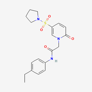 N-(4-ethylphenyl)-2-(2-oxo-5-pyrrolidin-1-ylsulfonylpyridin-1-yl)acetamide