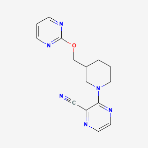 3-[3-(Pyrimidin-2-yloxymethyl)piperidin-1-yl]pyrazine-2-carbonitrile