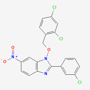 2-(3-chlorophenyl)-1-[(2,4-dichlorobenzyl)oxy]-6-nitro-1H-1,3-benzimidazole