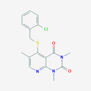 5-((2-chlorobenzyl)thio)-1,3,6-trimethylpyrido[2,3-d]pyrimidine-2,4(1H,3H)-dione