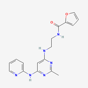 N-(2-((2-methyl-6-(pyridin-2-ylamino)pyrimidin-4-yl)amino)ethyl)furan-2-carboxamide