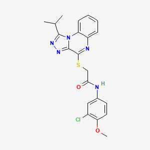 molecular formula C21H20ClN5O2S B2479667 N-(3-chloro-4-methoxyphenyl)-2-{[1-(propan-2-yl)-[1,2,4]triazolo[4,3-a]quinoxalin-4-yl]sulfanyl}acetamide CAS No. 1358742-27-4