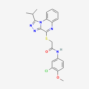 N-(3-chloro-4-methoxyphenyl)-2-((1-isopropyl-[1,2,4]triazolo[4,3-a]quinoxalin-4-yl)thio)acetamide