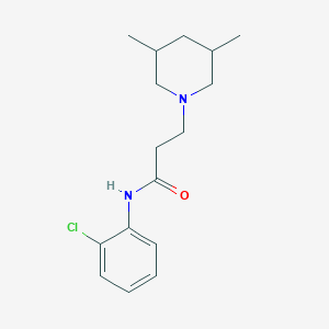 molecular formula C16H23ClN2O B247969 N-(2-chlorophenyl)-3-(3,5-dimethylpiperidin-1-yl)propanamide 