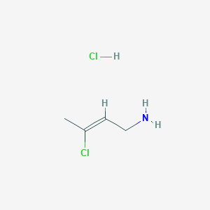 molecular formula C4H9Cl2N B2479717 3-Chloro-but-2-enylamine hydrochloride CAS No. 30562-01-7