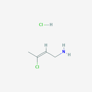 molecular formula C4H9Cl2N B2479717 3-氯丁-2-烯基胺盐酸盐 CAS No. 30562-01-7