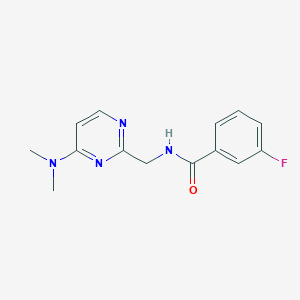 N-((4-(dimethylamino)pyrimidin-2-yl)methyl)-3-fluorobenzamide