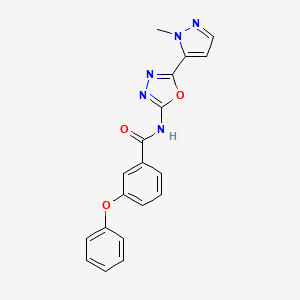 N-(5-(1-methyl-1H-pyrazol-5-yl)-1,3,4-oxadiazol-2-yl)-3-phenoxybenzamide