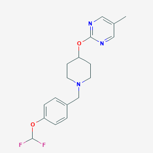 2-[1-[[4-(Difluoromethoxy)phenyl]methyl]piperidin-4-yl]oxy-5-methylpyrimidine