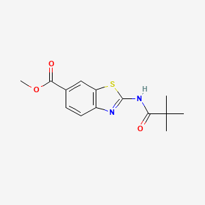 molecular formula C14H16N2O3S B2479750 METHYL 2-(2,2-DIMETHYLPROPANAMIDO)-1,3-BENZOTHIAZOLE-6-CARBOXYLATE CAS No. 864860-58-2