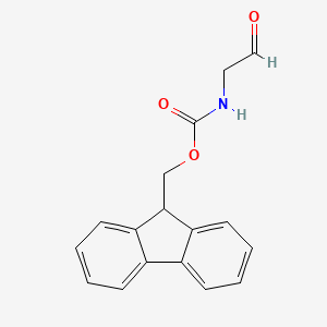 molecular formula C17H15NO3 B2479797 (9H-Fluoren-9-yl)methyl 2-oxoethylcarbamate CAS No. 156939-62-7; 9003-70-7