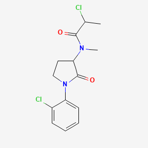 2-Chloro-N-[1-(2-chlorophenyl)-2-oxopyrrolidin-3-yl]-N-methylpropanamide