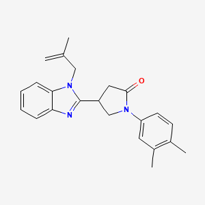 1-(3,4-dimethylphenyl)-4-(1-(2-methylallyl)-1H-benzo[d]imidazol-2-yl)pyrrolidin-2-one