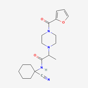 molecular formula C19H26N4O3 B2479810 N-(1-cyanocyclohexyl)-2-[4-(furan-2-carbonyl)piperazin-1-yl]propanamide CAS No. 1285923-07-0