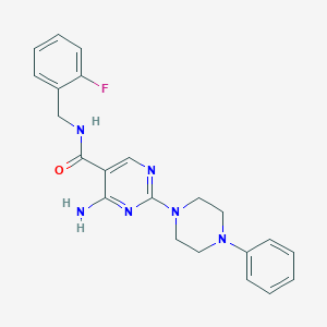 4-amino-N-(2-fluorobenzyl)-2-(4-phenylpiperazin-1-yl)pyrimidine-5-carboxamide