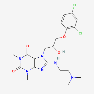 7-(3-(2,4-dichlorophenoxy)-2-hydroxypropyl)-8-((2-(dimethylamino)ethyl)amino)-1,3-dimethyl-1H-purine-2,6(3H,7H)-dione