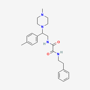 molecular formula C24H32N4O2 B2479829 N1-(2-(4-methylpiperazin-1-yl)-2-(p-tolyl)ethyl)-N2-phenethyloxalamide CAS No. 898432-38-7