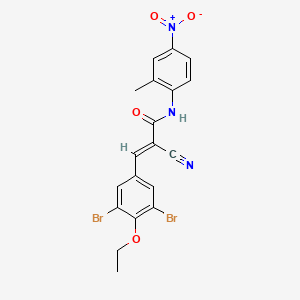 (E)-2-cyano-3-(3,5-dibromo-4-ethoxyphenyl)-N-(2-methyl-4-nitrophenyl)prop-2-enamide