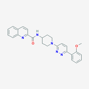molecular formula C26H25N5O2 B2479834 N-{1-[6-(2-methoxyphenyl)pyridazin-3-yl]piperidin-4-yl}quinoline-2-carboxamide CAS No. 2320860-41-9