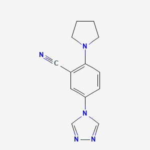 2-(Pyrrolidin-1-yl)-5-(4H-1,2,4-triazol-4-yl)benzonitrile