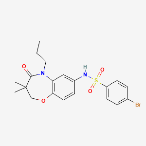 4-bromo-N-(3,3-dimethyl-4-oxo-5-propyl-2,3,4,5-tetrahydrobenzo[b][1,4]oxazepin-7-yl)benzenesulfonamide