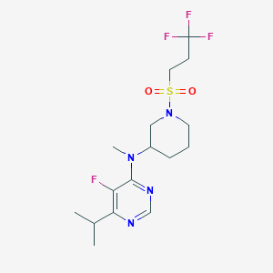 5-Fluoro-N-methyl-6-propan-2-yl-N-[1-(3,3,3-trifluoropropylsulfonyl)piperidin-3-yl]pyrimidin-4-amine