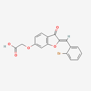 (Z)-2-((2-(2-bromobenzylidene)-3-oxo-2,3-dihydrobenzofuran-6-yl)oxy)acetic acid