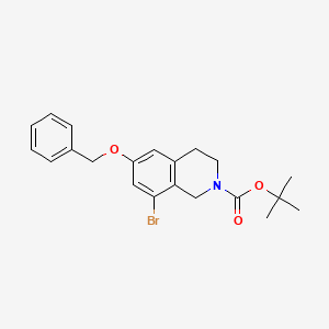 molecular formula C21H24BrNO3 B2479848 Tert-butyl 6-(benzyloxy)-8-bromo-1,2,3,4-tetrahydroisoquinoline-2-carboxylate CAS No. 1868105-53-6