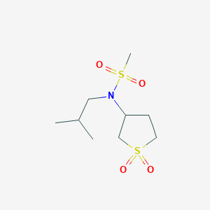molecular formula C9H19NO4S2 B2479854 N-(1,1-dioxo-1lambda6-thiolan-3-yl)-N-(2-methylpropyl)methanesulfonamide CAS No. 898405-56-6