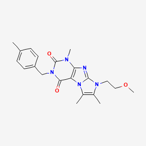 6-(2-Methoxyethyl)-4,7,8-trimethyl-2-[(4-methylphenyl)methyl]purino[7,8-a]imidazole-1,3-dione