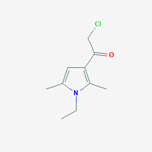 molecular formula C10H14ClNO B2479860 2-chloro-1-(1-ethyl-2,5-dimethyl-1H-pyrrol-3-yl)ethanone CAS No. 784172-19-6