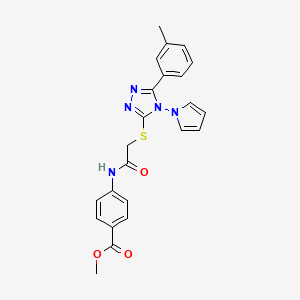 methyl 4-[({[5-(3-methylphenyl)-4-(1H-pyrrol-1-yl)-4H-1,2,4-triazol-3-yl]sulfanyl}acetyl)amino]benzoate
