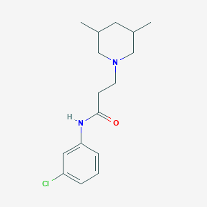 molecular formula C16H23ClN2O B247987 N-(3-chlorophenyl)-3-(3,5-dimethylpiperidin-1-yl)propanamide 