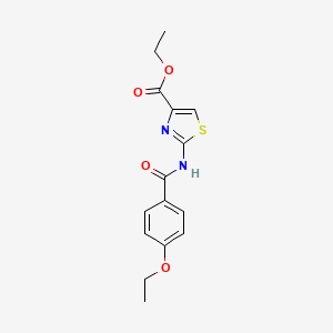 molecular formula C15H16N2O4S B2479882 Ethyl 2-[(4-ethoxybenzoyl)amino]-1,3-thiazole-4-carboxylate CAS No. 325978-57-2