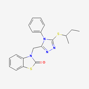 3-((5-(sec-butylthio)-4-phenyl-4H-1,2,4-triazol-3-yl)methyl)benzo[d]thiazol-2(3H)-one