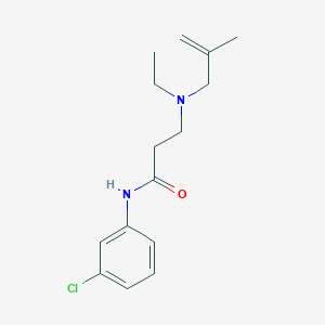 molecular formula C15H21ClN2O B247989 N-(3-chlorophenyl)-3-[ethyl(2-methyl-2-propenyl)amino]propanamide 