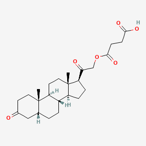 molecular formula C25H36O6 B2479891 Hydroxydione hydrogen succinate CAS No. 80-96-6