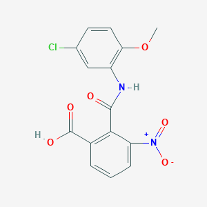 molecular formula C15H11ClN2O6 B2479900 2-[(5-Chloro-2-methoxyphenyl)carbamoyl]-3-nitrobenzoic acid CAS No. 326884-34-8