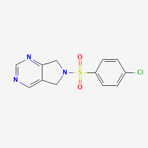 6-((4-chlorophenyl)sulfonyl)-6,7-dihydro-5H-pyrrolo[3,4-d]pyrimidine