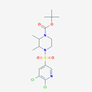 Tert-butyl 4-[(5,6-dichloropyridin-3-yl)sulfonyl]-2,3-dimethylpiperazine-1-carboxylate