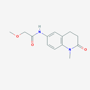 molecular formula C13H16N2O3 B2479914 2-methoxy-N~1~-(1-methyl-2-oxo-1,2,3,4-tetrahydro-6-quinolinyl)acetamide CAS No. 922130-62-9