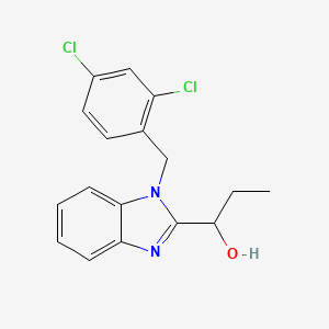 molecular formula C17H16Cl2N2O B2479916 1-(1-(2,4-dichlorobenzyl)-1H-benzo[d]imidazol-2-yl)propan-1-ol CAS No. 876901-21-2
