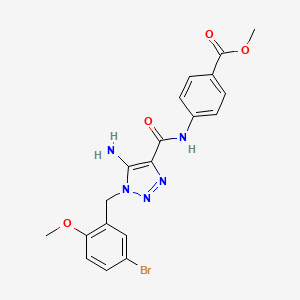 methyl 4-(5-amino-1-(5-bromo-2-methoxybenzyl)-1H-1,2,3-triazole-4-carboxamido)benzoate