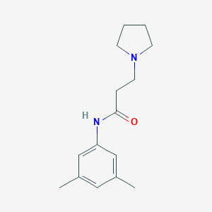 molecular formula C15H22N2O B247994 N~1~-(3,5-DIMETHYLPHENYL)-3-(1-PYRROLIDINYL)PROPANAMIDE 