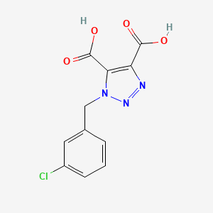 B2479944 1-[(3-chlorophenyl)methyl]triazole-4,5-dicarboxylic Acid CAS No. 872197-95-0