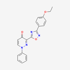 molecular formula C20H16N4O3 B2479947 N-(2-甲氧基苄基)-4-(3-苯基-1,2,4-噁二唑-5-基)苯甲酰胺 CAS No. 1189708-83-5